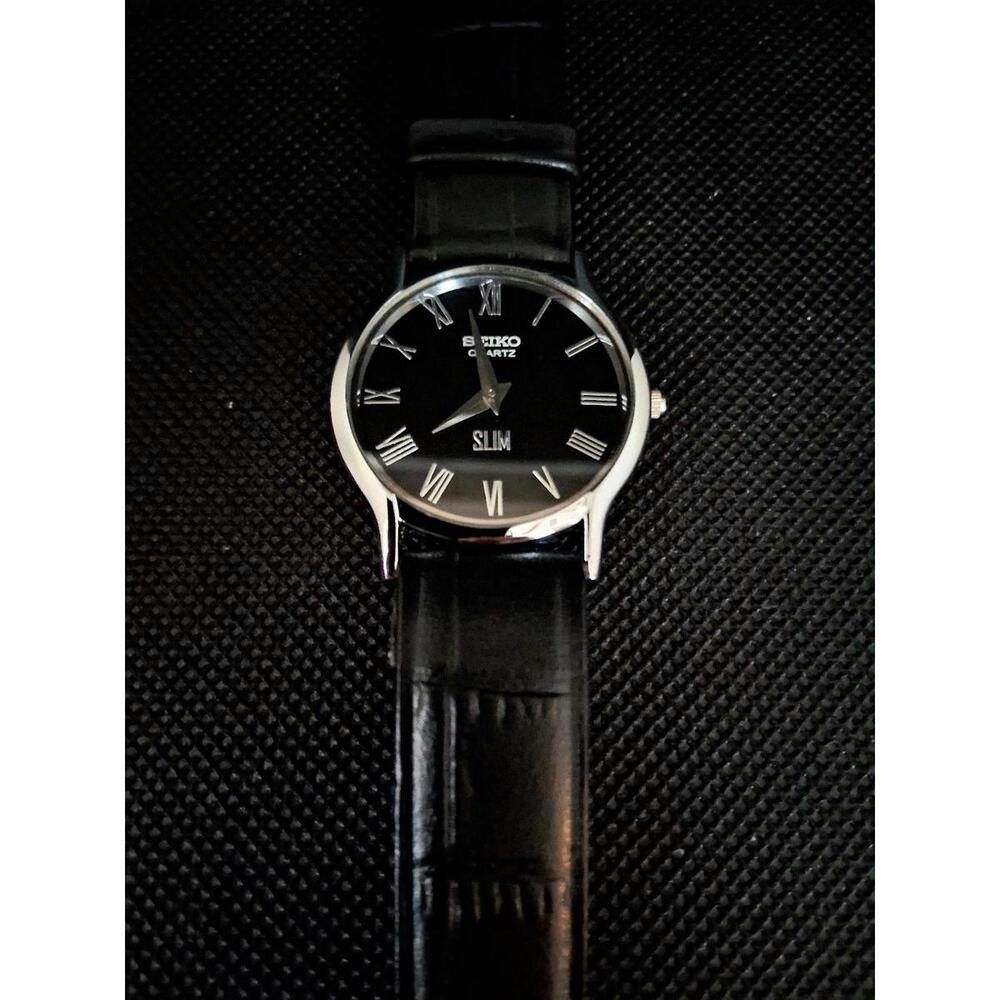 Seiko Super Slim Men's Vintage Leather Wrist Watch RARE - Picture 5 of 8